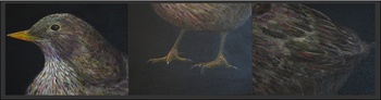 Detail De Lentevogel schilderij
