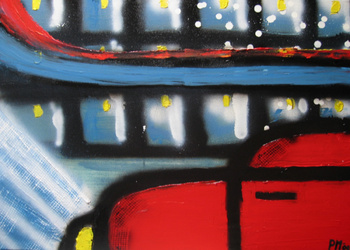 schilderij Avondspits schilderij Avondspits